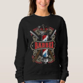 Sweatshirt Coiffeur Barbier (Devant)