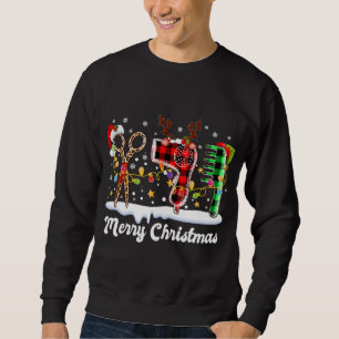 Sweatshirt Coiffeur Noël Buffalo Plaid Red Hairdresse