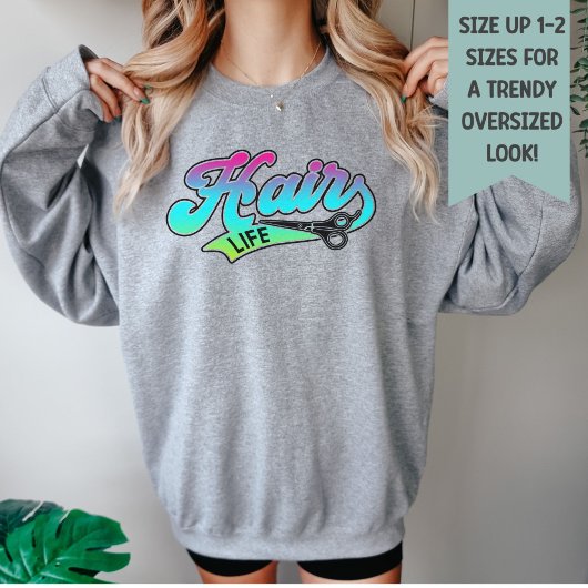 Sweatshirt Coiffeuse, Coiffeuse, Style Varsity