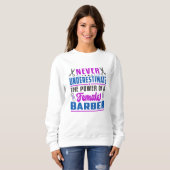 Sweatshirt Coiffeuse Stylo Barber Ciseaux Coiffeur Idée cadea (Devant entier)
