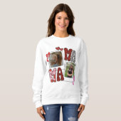 Sweatshirt Col collage de photos de maman Coquette (Devant entier)