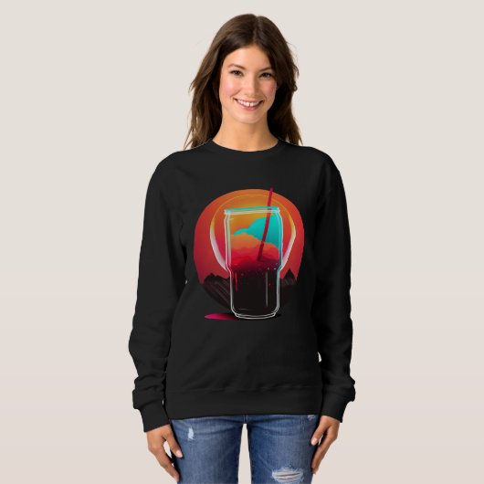 Sweatshirt Cola Synthwave 80s Retrowave Aesthetic  1 (Devant entier)