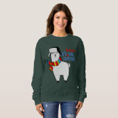 Sweatshirt Cold Outside Vilain pull de Noël Funny Llama (Devant entier)