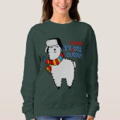 Sweatshirt Cold Outside Vilain pull de Noël Funny Llama (Devant)