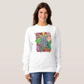 Sweatshirt Coléoptère bleu aquarelle (Devant entier)