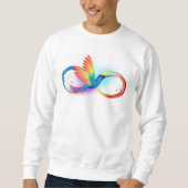 Sweatshirt Colibri arc-en-ciel avec symbole Infinity (Devant)