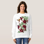 Sweatshirt Colibri sur la vigne de Red Mandevillea (Devant entier)