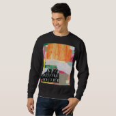 Sweatshirt Collage art, moderne coloré abstrait. (Devant entier)