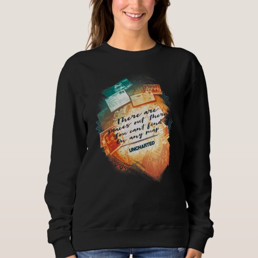 Sweatshirt Collage de carte non cartographié (Devant)