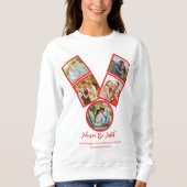 Sweatshirt Collage de photos en V de jour pour Valentines per (Devant)