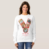 Sweatshirt Collage de photos en V de jour pour Valentines per (Devant entier)