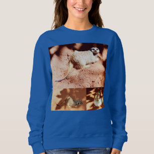 Sweatshirt Collage de trois Meerkats,