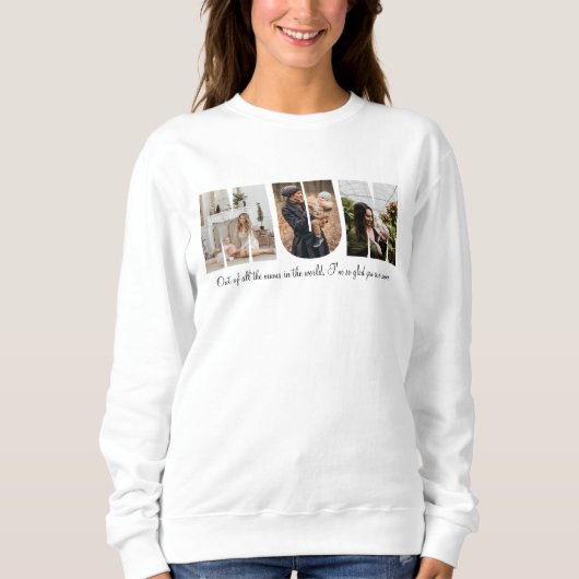 Sweatshirt Collage photo de maman (Devant)