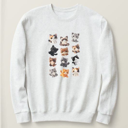 Sweatshirt Collection de jouets peluche pour chat (Design devant)