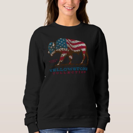 Sweatshirt Collection Yellowstone Usa Buffalo Ranch Life Coun (Devant)