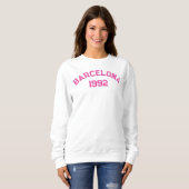 Sweatshirt College - Barcelona - Pink (Devant entier)