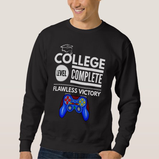 Sweatshirt College Level Complete Flawless Victory Funny Grad (Devant)
