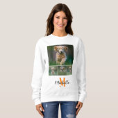 Sweatshirt College Photo Monogramme Nom du script Femme Perso (Devant entier)