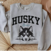 Sweatshirt College Style Script Husky Mama