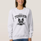 Sweatshirt College Varsity Script Scottish Terrier Mama (Devant)