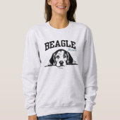 Sweatshirt College Varsity Style Beagle de script Mama Amoure (Devant)