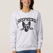 Sweatshirt College Varsity Style Script Shepherd Mama (Devant)