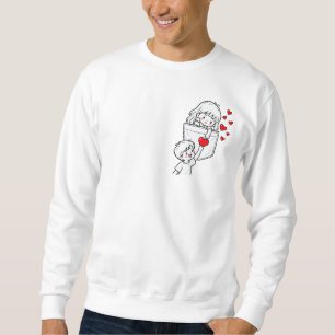 Sweatshirt Collegue adorable dans une poche avec un sweat-shi