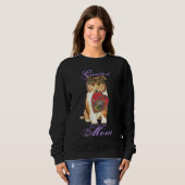Sweatshirt Collie Heart Maman (Devant entier)