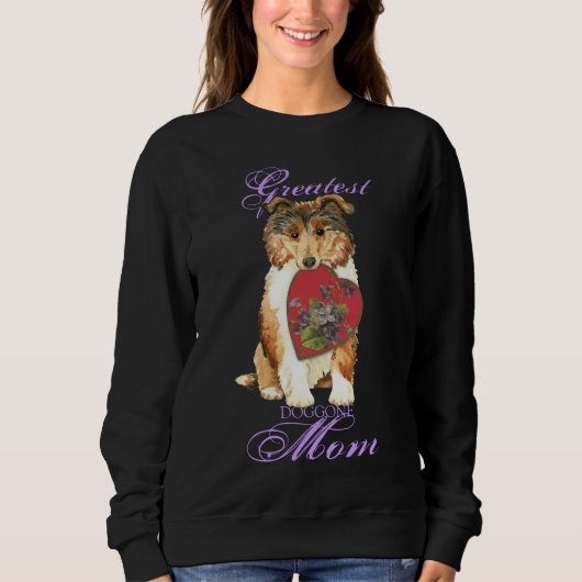 Sweatshirt Collie Heart Maman (Devant)