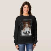 Sweatshirt Collie Mugshot Coupable Chien (Devant entier)