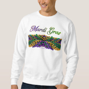Sweatshirt Colliers de perles Mardi Gras SlipperyJoe's violet