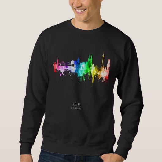 Sweatshirt Cologne Germany Skyline Skyscrapers (Devant)