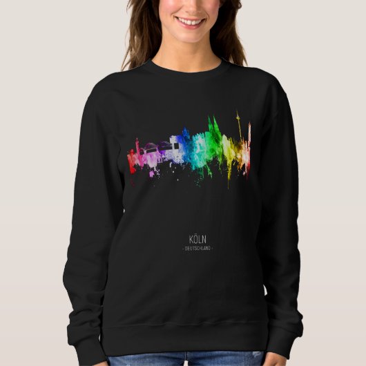Sweatshirt Cologne Germany Skyline Skyscrapers (Devant)