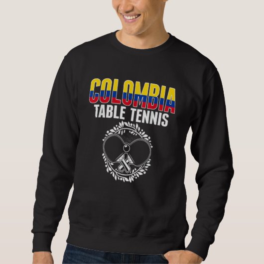 Sweatshirt Colombia Table Tennis  Colombian Ping Pong Support (Devant)