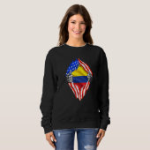 Sweatshirt Colombie Racines Drapeau Usa Patriotique Colombien (Devant entier)