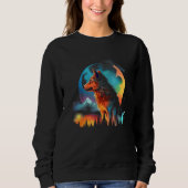 Sweatshirt Color Wolf Mountains  Graphics (Devant)