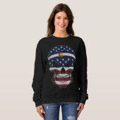 Sweatshirt Colorado American Flag Skull State Flag Colorado (Devant entier)