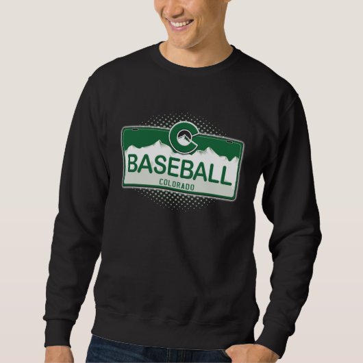 Sweatshirt Colorado Baseball License Plate (Devant)