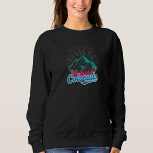 Sweatshirt Colorado Retro Vintage Extérieur Montagne Graphic