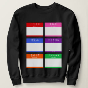 Sweatshirt Coloré Bonjour Mon Nom Est