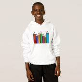 Sweatshirt coloré de crayons (Devant entier)