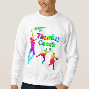 Sweatshirt coloré de Merci d'entraîneur de
