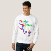 Sweatshirt coloré de Merci d'entraîneur du (Devant entier)