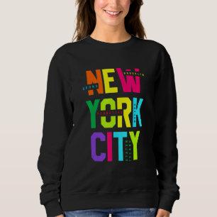 Sweatshirt Coloré New York City Novelty Graphic Tee - shirt C
