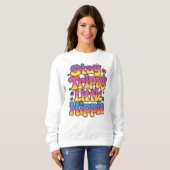 Sweatshirt Coloré Psychedélique Reste Hippie Dingo (Devant entier)