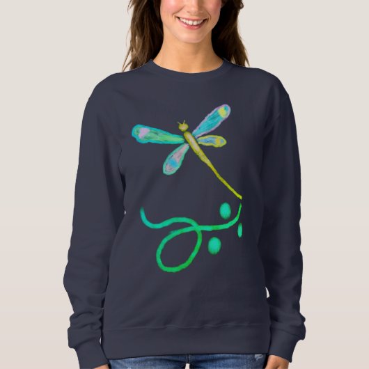 Sweatshirt Colorée Abstraite libellule Art portable (Devant)