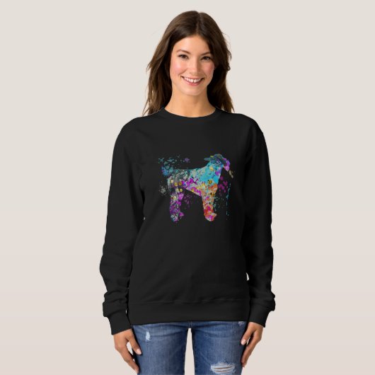 Sweatshirt Colorful Airedale Terrier  Dog Airedale Terriers (Devant entier)