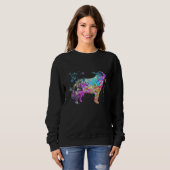 Sweatshirt Colorful Bernese Mountain Dog Bernese Mountain D (Devant entier)