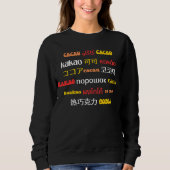 Sweatshirt Colorful CACAO multilingue (Devant)