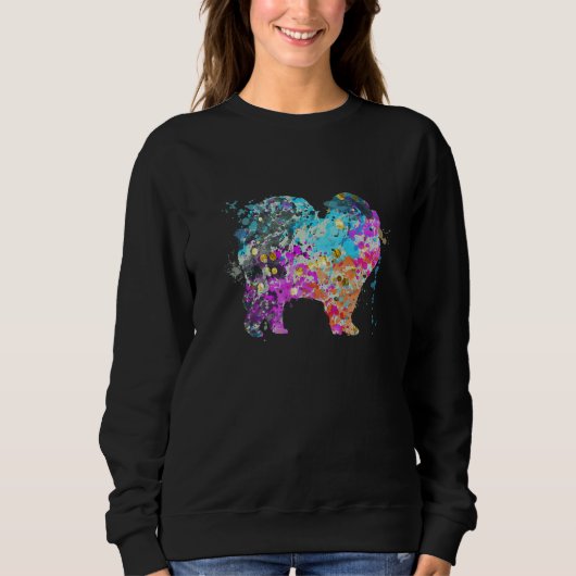Sweatshirt Colorful Chow Chow  Dog Chow Chows (Devant)